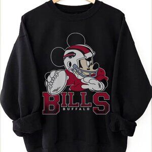 Vintage NFL Buffalo Bills Disney Mickey Football Blue Sweatshirt
